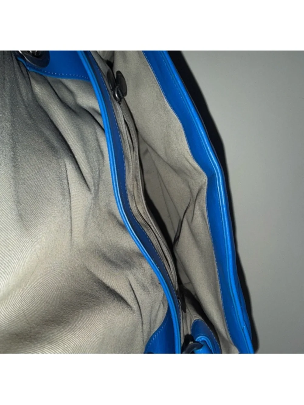 Rebecca Minkoff Electric Blue Quilted Shoulder Bag with Chain Strap - Picture 4 of 4